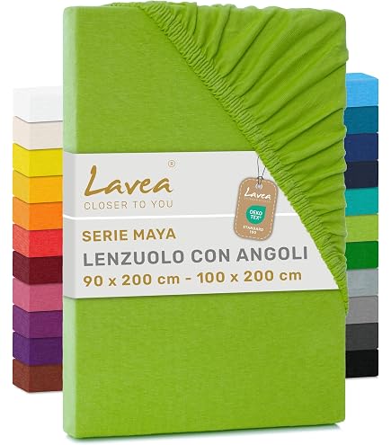 ESTELLA MAKO Lenzuolo Con Angoli Elasticizzati 150x200 Cm, Marrone Caramello, Morbido E Senza Stiro - 5
