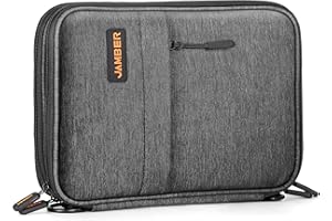 JamBer Kabeltasche Doppelschicht Kabel Organizer Tasche Organizer Tasche Cable Organizer Reise Gadgets Festplattentasche für Accessories Handy Ladekabel, Powerbanks, Kabel, Karten, Handys etc…