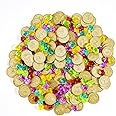 JOYIN 288 Pieces Pirate Gold Coins and Pirate Gems Jewelry Playset Pack Party Favor. (144 Coins+144 Gems)