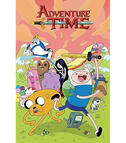 ABYstyle Poster Ufficiale Adventure Time – Gruppo Personaggi, 61 X 91,5 Cm, Stampa Lucida Di Qualità