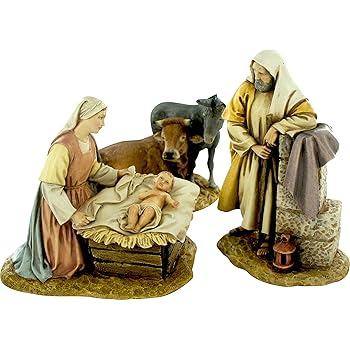 Set 11 personaggi con Natività in resina 60 cm | Mondo Presepi