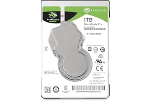 ‎SEAGATE Seagate BarraCuda Pro, interne Festplatte 1 TB HDD, 2.5 Zoll, 128 MB Cache, SATA 6 Gb/s, silber, Modellnr.: ST1000LM049