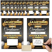 Gratta E Vinci Personalizzati Per 18 Anni - 12 Biglietti Per Feste - Lotteria Compleanno Con Premi Divertenti - Foto 5