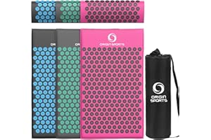 PURE HEALTH Acupressure body mat and Pillow - Yantra Shakti Massage mat long - Relieve Back and Neck Pain, Relax Muscles, Relieve Insomnia - Includes Washable Cover, Travel Bag