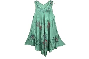 HCZ Vestido Mujer de Verano,Sin Manga,Talla Unica,Made in India