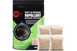 RatKil Rat & Mouse Repellent Sachets - High Strength, All Natural Peppermint Oil Sachets for Rodent Control | Lasts 60-90 Days | Covers Approx 150-200sqm (Pack of 4)