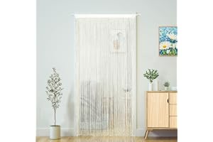 YaoYue Dörröppning sträng gardin dörrgardiner, boho hippie hängande uteplats tofsar skärm vardagsrum dekor sovrum vägg fönste