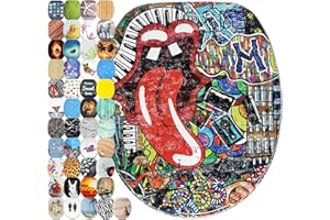 Sanilo Abattant WC Frein de Chute Soft Close - Grande sélection - Finition de Haute qualité - Fixation Facile (Graffiti)