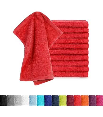 BaSaTex - Lot De 10 Gants De Toilette Pour Le Nettoyage Du