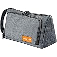 Storite Large Capacity Pencil Cases Bag, Large Pencil Pen Pouch with Handle, Cute Stationery Organizer Bag with Zipper for Students, Kids, Adults (24 x 10 x 11 Cm) (Grey)