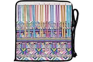 MPEIPILA Set Completo per Maglia, Aghi Maglia con Porta Set, Ferri da Maglia Alluminio Lunghi 35cm, Leggeri in Acciaio per Principianti