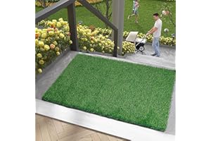 SHACOS 30mm Artificial Grass Turf Area Rug 90x150 cm Fake Grass Lawn Astro Turf Mat Synthetic Artificial Grass Door Mat Outdoor Patio Garden Grass Rug for Yard Lawn Landscape