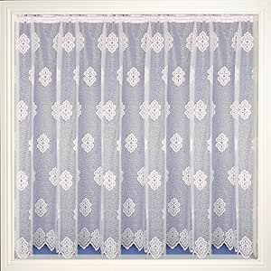 White Net Curtain Moroccan 40 100cm Drop Sold By The Metre