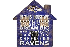 Fan Creations NFL Baltimore Ravens Unisex Baltimore Ravens Hausschild, Team-Farbe, 30,5 cm