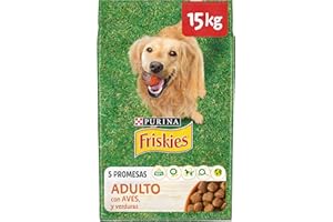 Friskies Purina Friskies Pienso para Perro Adulto con Aves y Verduras, saco de 15kg