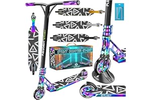 KESSER® Trougetinette de Freestyle GT-Limit 360Ḟ Direction trougetinette Funscooter Trougetinette de Freestyle avec béquille ABEC 9 roulements à Billes, Roues en PU 110 mm,