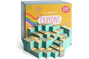 THE TWIDDLERS 288 Scatole di Pastelli a Cera per Bambini - 4 Pastelli per Scatola, 1.152 in Totale - Colori Misti, Perfetti per le aule scolastiche, per i ristoranti, per le attività di colorazione
