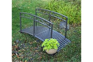 Goldbach Metall-Gartenbrücke Bardolino, 160 x 64 x 73 cm, Dunkelbraun