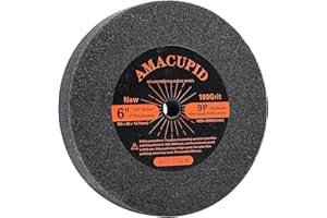AmaCupid Deburring Wheels Nylon Fiber Buffing Wheel 6 inch 9P Hardness. for Bench Grinder Polishing Machine. Silicon Carbide Abrasive. Polishing Stainless Steel, etc. 1/2 inch Arbor, 180 Grit
