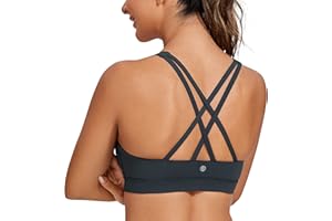 CRZ YOGA Donna Reggiseno Yoga Imbottito Supporto Criss Cross Back