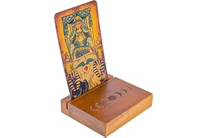 Curawood Tarot Card Holder Stand - Display Your Daily Card Draw - 8.9 cm Small Tarot Card Stand - Witchcraft Supplies, Tarot Accessories, Witchy Gifts, Pagan & Wiccan Altar Supplies, Divination Tools