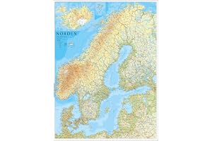 Scandinavia & Iceland wall map