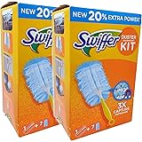 Swiffer Staubmagnet Starterset mit 1 Griff + 7, nimmt 3x mehr Staub & Haare auf und schließt diese ein (2er Set)