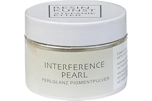 Resin Kunst Poudre pigmentée nacrée, Interference pearl, 50 g, poudre de mica, pigment de couleur pour résine synthétique, peinture époxy, en couleur nacrée