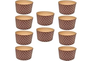 FAH FAMILY AT HOME FAH - Stampo per Panettone Alto Qualità Premium 750 gr (10pz) - Pirottini Panettone Professionale di Carta Ondulata di Pura Cellulosa in Microonda Progettato per Panettoni, Resistente al Calore 220°C