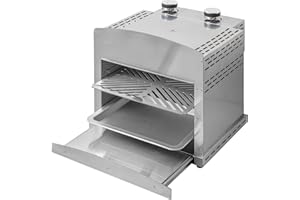 TORO PRO GRILLS Parilla barbacoa y horno pizza para el cocinero urbano. Doble parilla gas propano o butano. Parrilla grill hasta 6kw. BBQ inoxidable y facil de limpiar. Para un perfecto entrecot, solomillo o pizza.