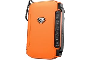 VAULTEK LifePod X Micro Weatherproof Electronic Lockbox Secure Travel Case Rugged Mini Portable Case with Backlit Keypad (Rush Orange)