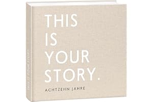 mintkind Erinnerungsbuch Baby bis 18 Jahre - Beige Leinen, Geburtstagsbuch zum Eintragen, Geschenk zur Geburt für bleibende Erinnerungen