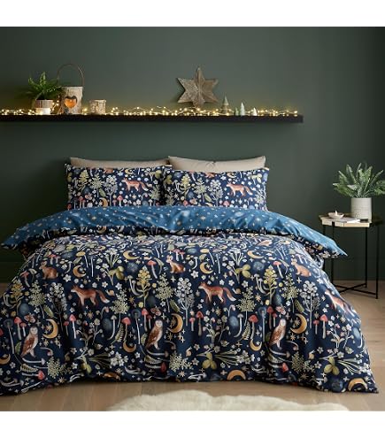 Parure De Lit King Size Boho Patchwork - Housse De Couette 220x230 Cm + 2 Taies, Bleu, Polycoton - 5