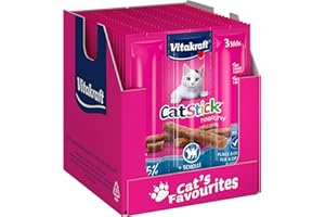 Vitakraft Snacks para Gatos palitos de Gato Mini Solla Europea & Omega-3-60 x 6g