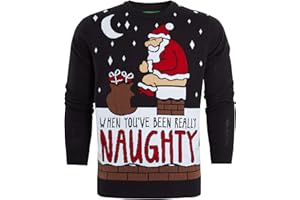 shelikes Mens Christmas Jumper Ugly Sweatshirts Novelty Knitwear Top Long Sleeve Sweaters | Xmas Jumpers | Santa Sweatshirt | Festive Sweater