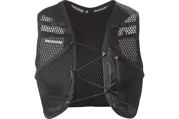 Salomon Active Skin 4 No Flasks, Poches Poitrine faciles à hydrater, Confort SensiFit de précision, Rangement sécurisé Compatible avec Le carquois personnalisé, Gilet Court pour Le Trail Running