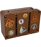 Salvadanaio a forma di salvadanaio, in ceramica, idea regalo per viaggi, avventura, cassa per le vacanze, risparmio di denaro, cassa da viaggio, 14,8 x 6 x 13 cm