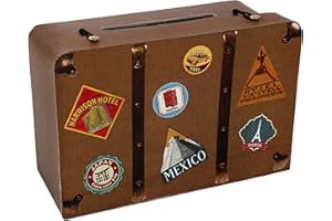 Santex 4856-25 Voyage Tirelire Carton Naturel 24 x 16 x 10 cm