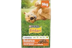 PURINA FRISKIES Balance Crocchette per Cani Adulti con Pollo, Manzo e Verdure Sacco da 9kg