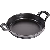 STAUB Powder Stackable Oven Container, Round (16 Cm, 0.4 L With Matte Black Coated Tray Inside) Graphite Gray