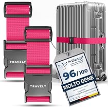 Cinghia Per Valigia 2 Pezzi Blu Navy - Con 2 Targhette Nome, Sicura Per Viaggi E Trasporti