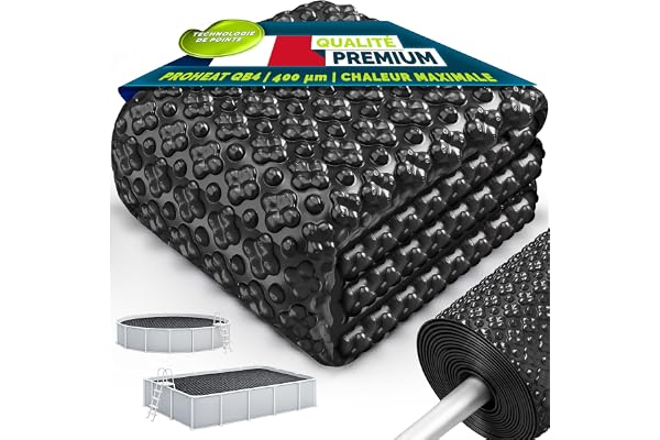 tillvex® Elite Bâche Solaire à Bulles 400 µm pour Piscine | Rectangulaire 549 x 274 cm | Film Thermique à découper ProHeat QB4 | pour réchauffer l'eau de la Piscine