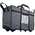Storite Nylon 70 Cm Large Travel Duffle Bag Luggage Storage Trolley Bag for Travel with Five Wheels & Front Transparent Pocket (Grey- 75 x 27.5 x 45 Cm)