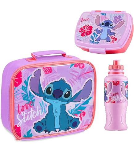 Set 3 Scatole Per Pranzo Per Bambini Con Stitch | 11.5/10.5/9 Cm | Ideale Per Asilo E Scuola - Foto 9