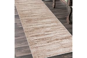 ‎MAZOVIA Mazovia Teppich Läufer Flur - Modern Teppichläufer – Kurzflor, Weich - für Vorzimmer Eingangsbereich Schlafzimmer Küche Korridor - Abstrakt Muster - 60 cm Breite - Beige Creme 60 x 150 cm