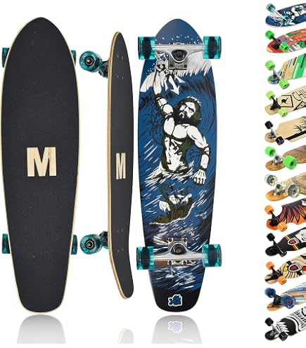 Longboard AOB Dreamcatcher Drop Thru – 98 Cm In Acero Canadese – Per Principianti Ed Esperti