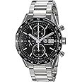 TAG Heuer Men's 'Carrera' Swiss Automatic Stainless Steel Dress Watch, Color:Silver-Toned (Model: CV201AJ.BA0727)