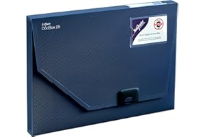 Snopake A4 DocBox Dark Blue 25mm Box File with Push Lock [Pack of 1] Ref: 12845