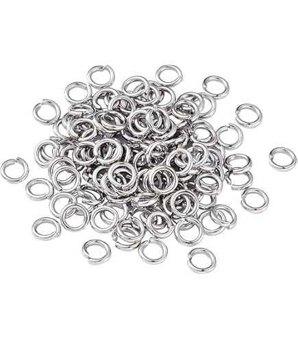 1000 Anelli Di Salto 6mm In Acciaio Inox - Jump Rings Per Gioielli Fai Da Te E Bracciali - Foto 8