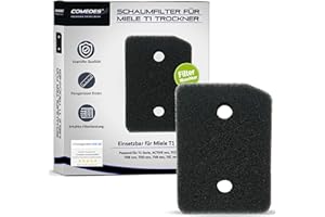 Comedes Filter für alle Miele T1 Trockner 9164761, Schwammfilter Flusenfilter